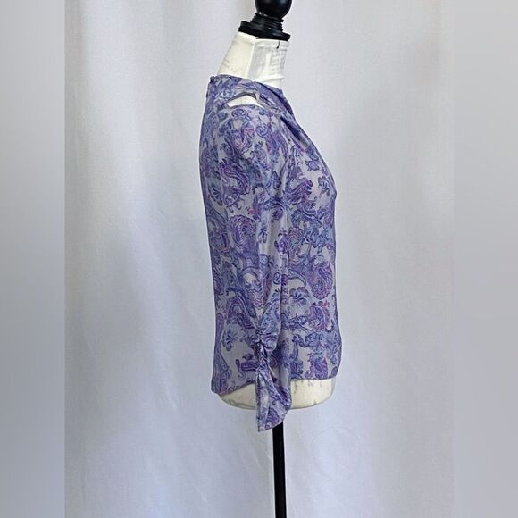 Isabel Marant Torence Paisley Silk Cut-Out Top size 38/ us size 6 - Picture 10 of 16